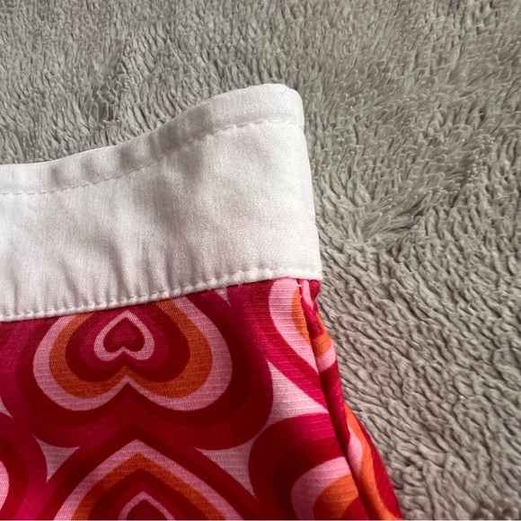 Unique Vintage Smak Parlour Hypnotic Heart Retro Valentine Mod Button Skirt Pink - Picture 8 of 14